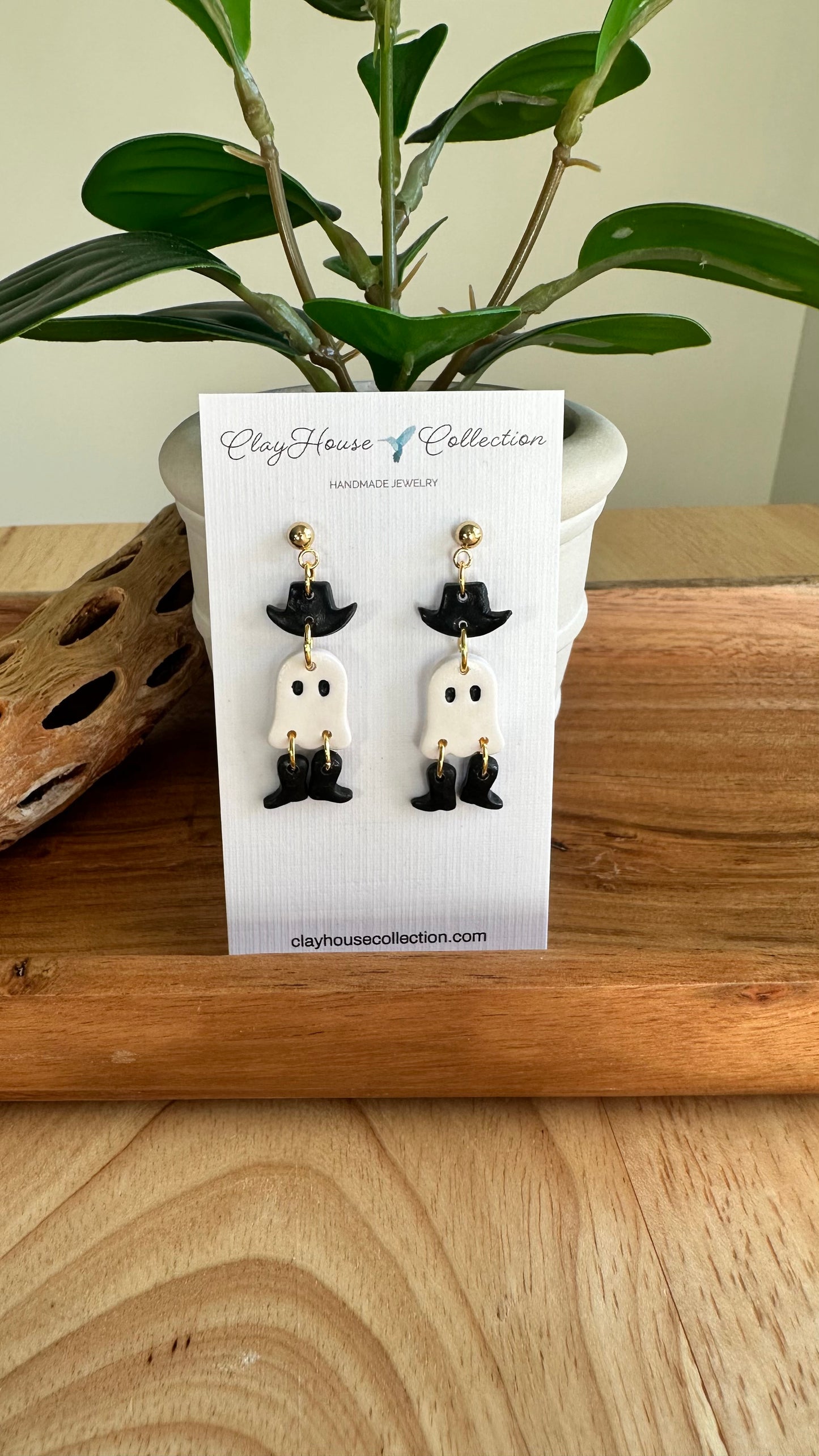 Mini Cowboy Ghost Earrings