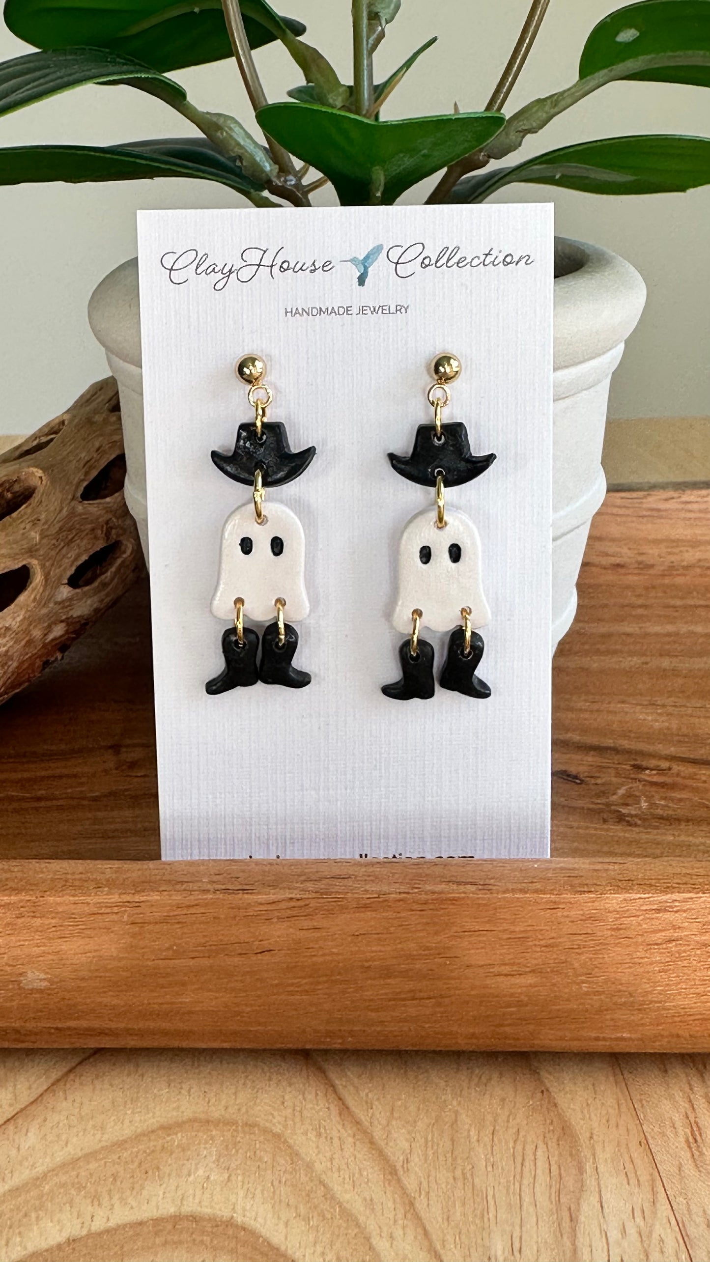 Mini Cowboy Ghost Earrings